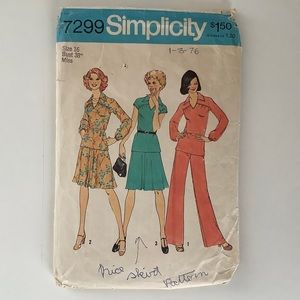 Simplicity 7299 Sewing Pattern